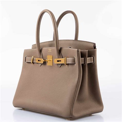 HERMES Togo Birkin 30 Etoupe 1518440 